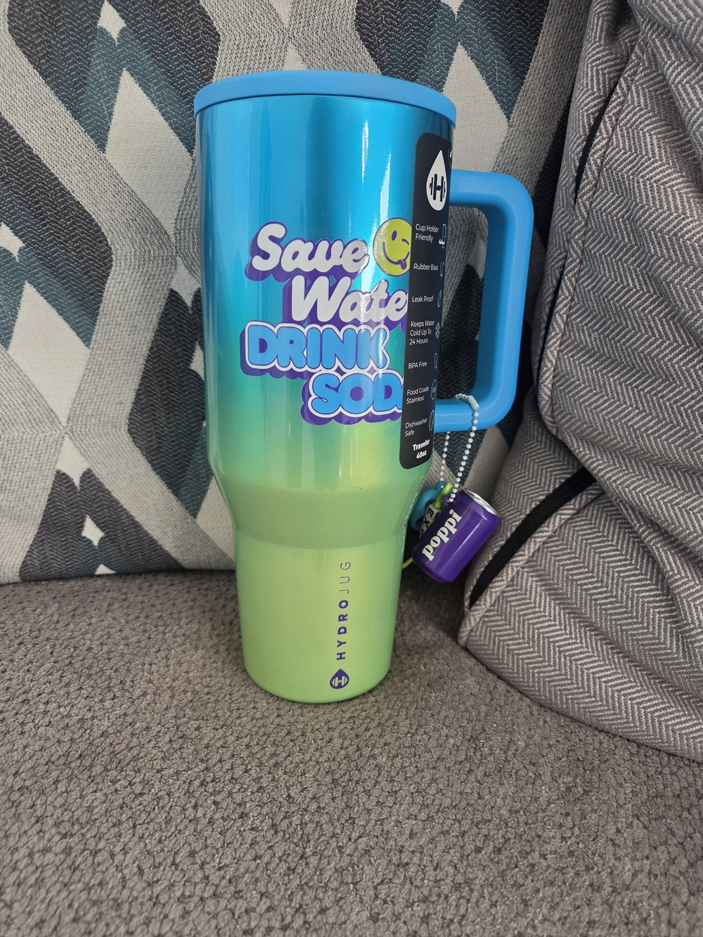 ✨ Limited Edition ✨ HydroJug x Poppi 40oz Traveler Straw Tumbler 🥤
